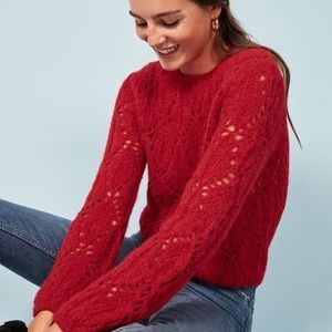 Reformation Red Jessie Sweater